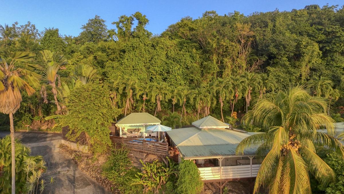 39.Location Villa piscine vue mer Deshaies Guadeloupe_Vue drone